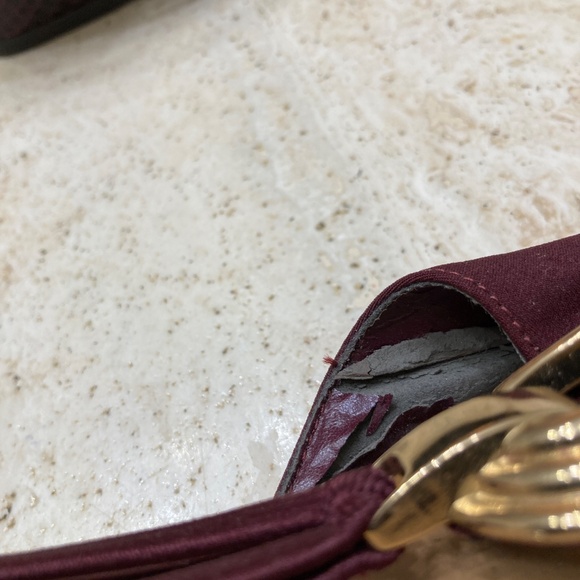 Impo Stretch Burgundy Wedges Size 8 1/2M Heel Height 2 Inches - Picture 7 of 8